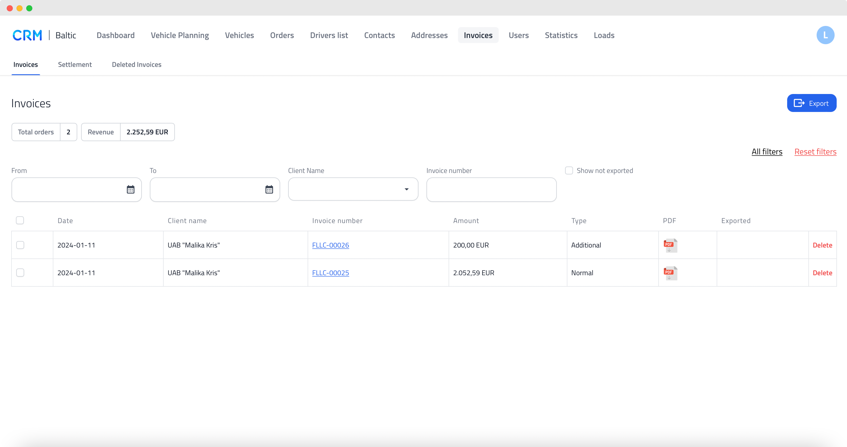 Integrated Invoicing